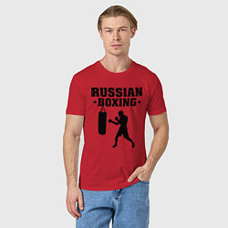 Футболка хлопковая мужская Russian Boxing, цвет: красный — фото 2