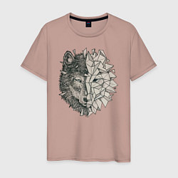 Мужская футболка Geometric Wolf