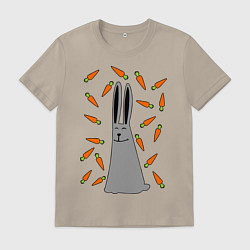 Мужская футболка Кролик в морковке