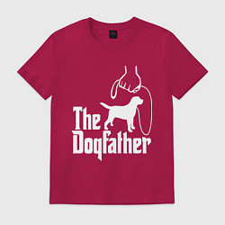 Футболка хлопковая мужская The Dogfather - пародия, цвет: маджента