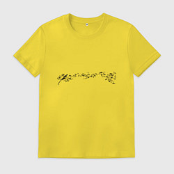 Мужская футболка Одуванчик скрипичный ключ ноты