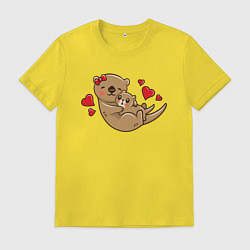 Мужская футболка Милая морская выдра
