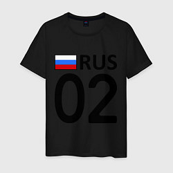 Футболка хлопковая мужская RUS 02, цвет: черный