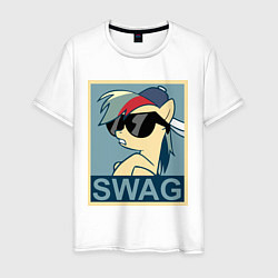 Мужская футболка Rainbow Dash swag