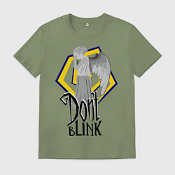Футболка хлопковая мужская Don't blink, цвет: авокадо