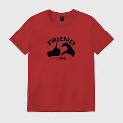 Футболка хлопковая мужская Friend zone logo, цвет: красный
