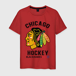 Футболка хлопковая мужская CHICAGO BLACKHAWKS NHL, цвет: красный