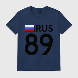 Футболка хлопковая мужская RUS 89, цвет: тёмно-синий