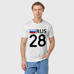 Футболка хлопковая мужская RUS 28, цвет: белый — фото 2