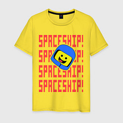 Футболка хлопковая мужская Spaceship, цвет: желтый