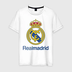 Футболка хлопковая мужская Real Madrid FC, цвет: белый