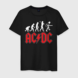 Футболка хлопковая мужская ACDC, цвет: черный