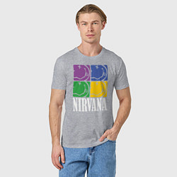 Футболка хлопковая мужская Nirvana, цвет: меланж — фото 2