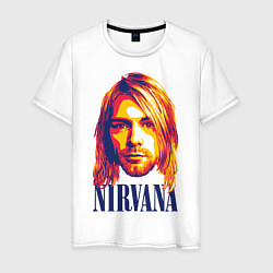 Футболка хлопковая мужская Nirvana, цвет: белый