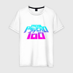 Футболка хлопковая мужская Mob psycho 100 Logo Z, цвет: белый