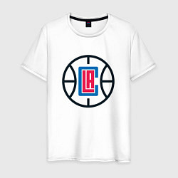 Футболка хлопковая мужская Los Angeles Clippers, цвет: белый