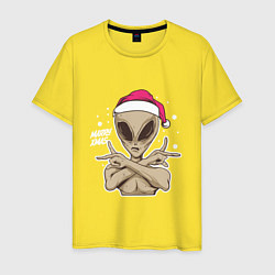 Мужская футболка Alien Santa