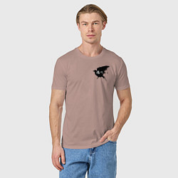 Футболка хлопковая мужская Karasuno Karasuno High, цвет: пыльно-розовый — фото 2