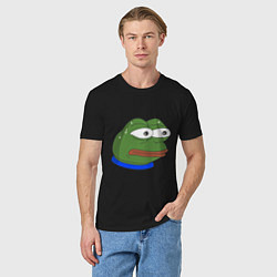 Футболка хлопковая мужская Pepe MonkaS, цвет: черный — фото 2