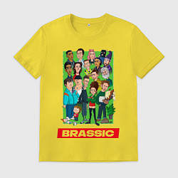 Футболка хлопковая мужская Brassic Art Голяк, цвет: желтый