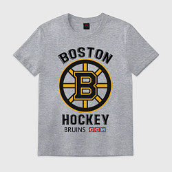 Футболка хлопковая мужская BOSTON BRUINS NHL, цвет: меланж