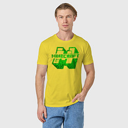 Футболка хлопковая мужская Minecraft, цвет: желтый — фото 2