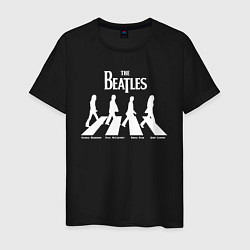 Футболка хлопковая мужская The Beatles, цвет: черный