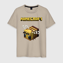 Футболка хлопковая мужская Minecraft, цвет: миндальный