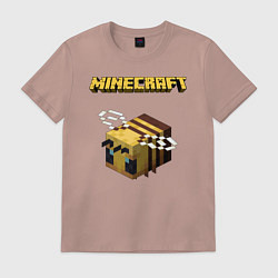 Футболка хлопковая мужская Minecraft, цвет: пыльно-розовый