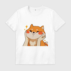 Мужская футболка Сиба Ину Милые Щечки