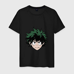 Футболка хлопковая мужская Izuku Midoriya, цвет: черный