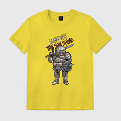 Футболка хлопковая мужская Dark Souls - Siegward, цвет: желтый