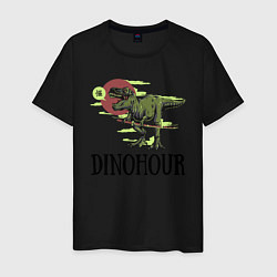 Футболка хлопковая мужская DinoHour, цвет: черный