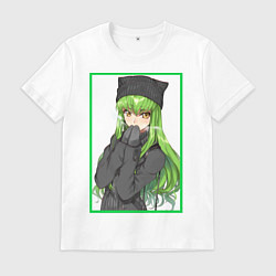 Футболка хлопковая мужская C C Code Geass, цвет: белый