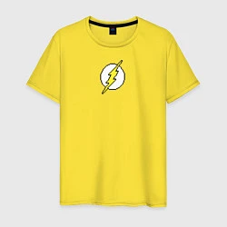 Футболка хлопковая мужская 8 Bit The Flash, цвет: желтый