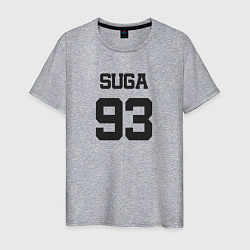 Футболка хлопковая мужская BTS - Suga 93, цвет: меланж