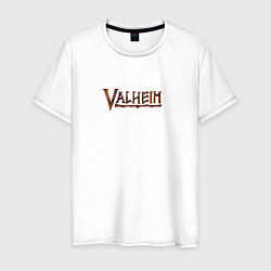 Футболка хлопковая мужская Valheim Валхейм, цвет: белый