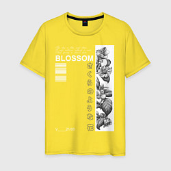 Футболка хлопковая мужская BLOSSOM, цвет: желтый