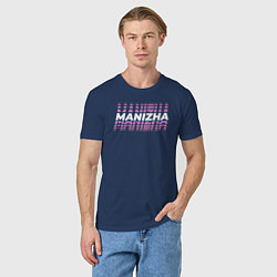 Футболка хлопковая мужская Певица Манижа Евровидение 2021, цвет: тёмно-синий — фото 2