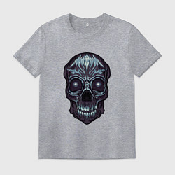 Футболка хлопковая мужская Skull, цвет: меланж