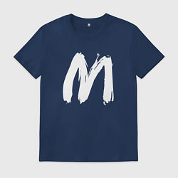 Футболка хлопковая мужская SLAVA MARLOW СЛАВА МАРЛОУ, цвет: тёмно-синий