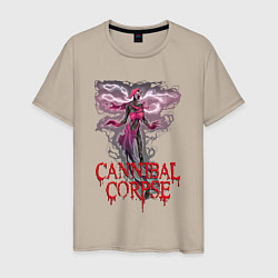 Футболка хлопковая мужская Cannibal Corpse Труп Каннибала Z, цвет: миндальный