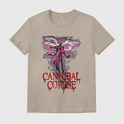 Футболка хлопковая мужская Cannibal Corpse Труп Каннибала Z, цвет: миндальный