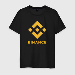 Футболка хлопковая мужская BINANCE БИНАНС БИРЖА, цвет: черный