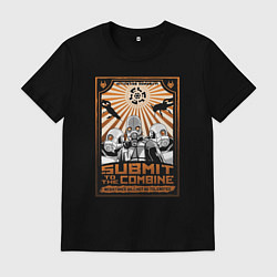 Футболка хлопковая мужская HALF-LIFE ХАЛФ-ЛАЙФ, цвет: черный