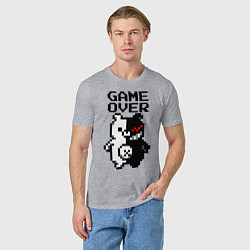 Футболка хлопковая мужская MONOKUMA GAME OVER, цвет: меланж — фото 2