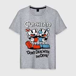 Мужская футболка Cuphead, Dont deal with devil