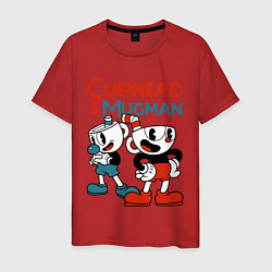 Мужская футболка Cuphead & Mugman