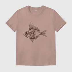 Мужская футболка Стимпанк Рыба Steampunk Fish Z