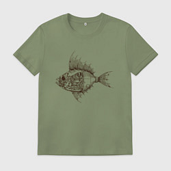 Мужская футболка Стимпанк Рыба Steampunk Fish Z